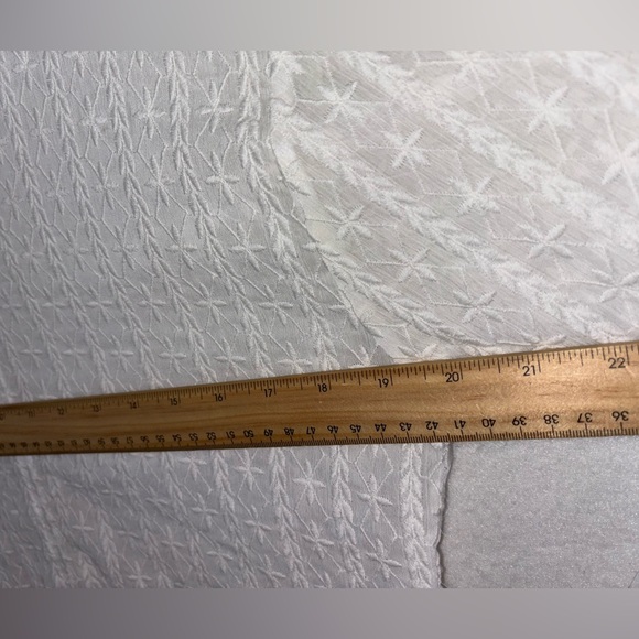 ANTHROPOLOGIE CURRENT AIR Women's White Blouse V‎ Neck Sheer Short Sleeve Medium - Picture 13 of 14